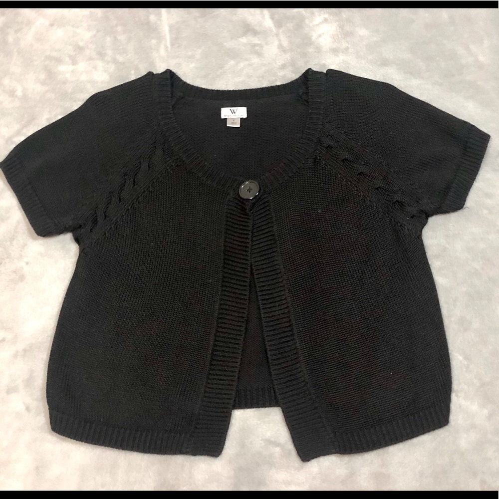Worthington Short Sleeve Knit Cardigan